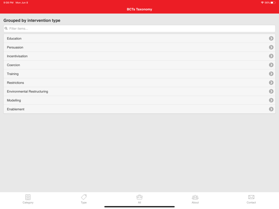 BCT Taxonomy iPad screenshot 4 - Medical app