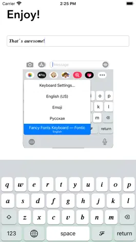 Game screenshot Fonts + Emoji Fancy Keyboard apk