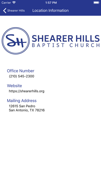 Shearer Hills Baptist Screenshot