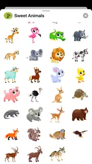 sweet animal cartoon stickers iphone screenshot 2