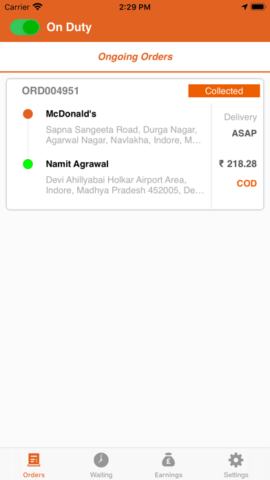 Screenshot #3 pour FoodOrder Driver