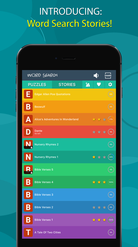 #2. Word Search Puzzles RJS (iOS) By: RJS Tech Solutions LLP