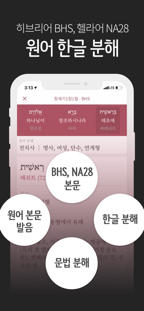 뉴 픽트리성경 - このアプリは、BHSヒブライ語およびNA28ギリシャ語の原文に対し、**文法分解**と**ハングル分解（韓国語分析）**を提供します。高度な言語分析を通じて、聖書研究を深く掘り下げることが可能です。