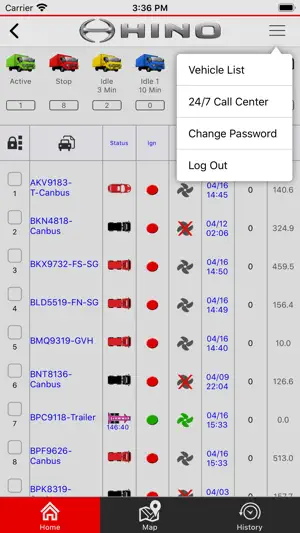 Hino myFLEET screenshot 3