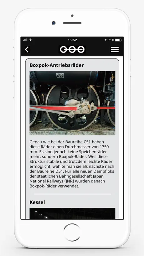 App des Eisenbahnmuseums