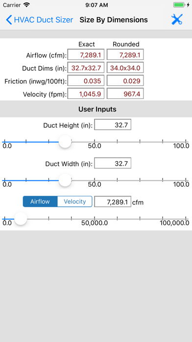 HVAC Duct Sizer Screenshot 10