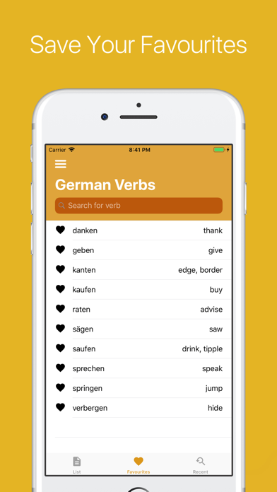 German Verb Conjugator Pro Screenshot