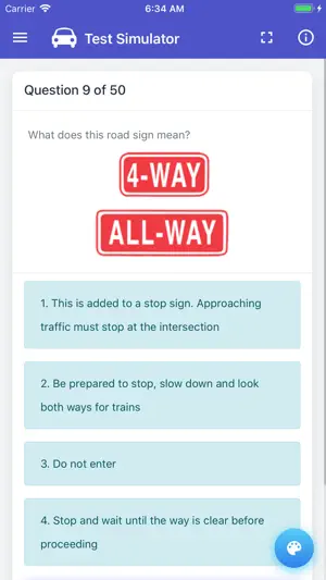 Wisconsin DMV Permit Test screenshot 1