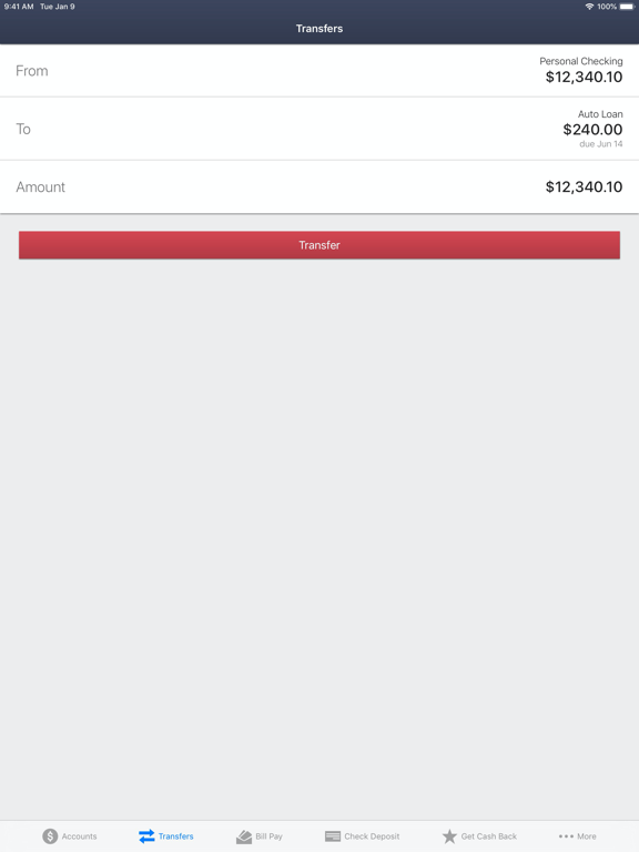 CU of NJ iPad screenshot 4 - Finance app