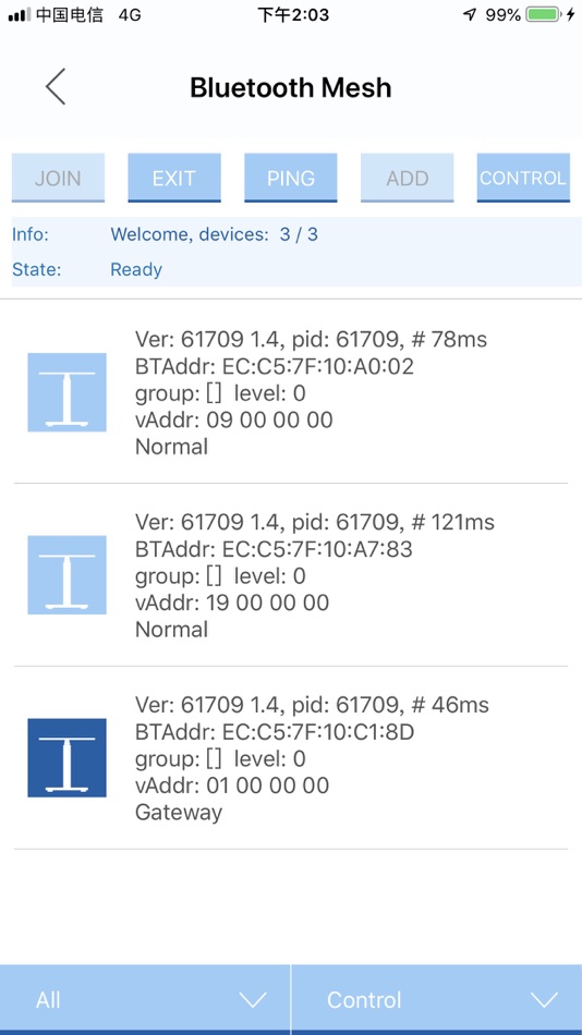 #2. Bluetooth Mesh (iOS) Podle: Zhejiang Jiecang Linear Motion Technology Co.,Ltd.