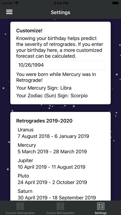Retrogrades