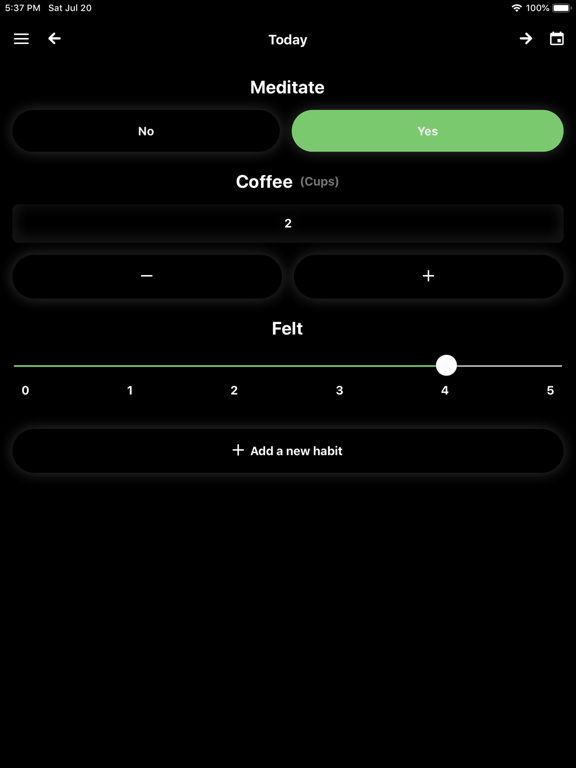 Aware - Daily Activity Tracker iPad screenshot 6 - Health & Fitness app