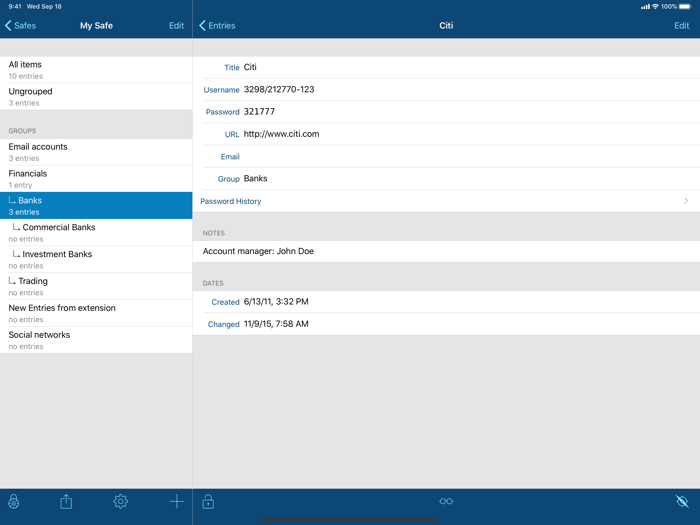 pwSafe 2 - Password Safe