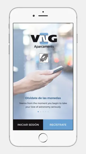 Captura de pantalla de VNG Aparcaments App en iPhone 1