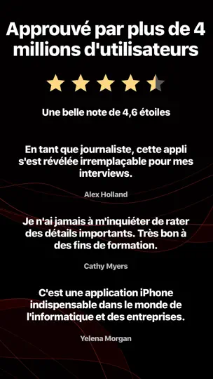 Capture d'écran de TapeACall Pro sur iPhone 6