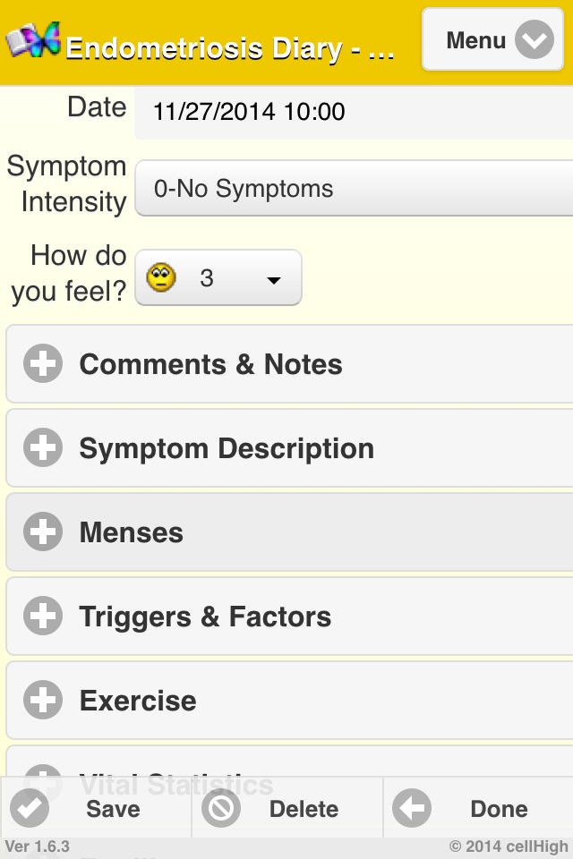 Endometriosis Diary screenshot 2