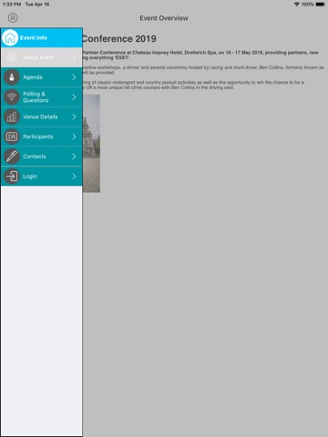 ESET UK Partner Conference '19 iPad screenshot