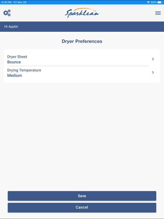 Sparklean Laundry iPad screenshot 4 - Lifestyle app
