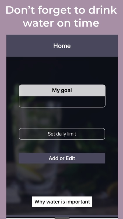 Drink water reminder. Benefits