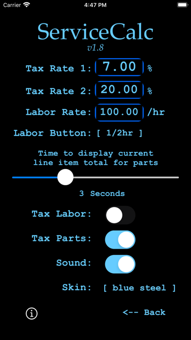 ServiceCalc Screenshot