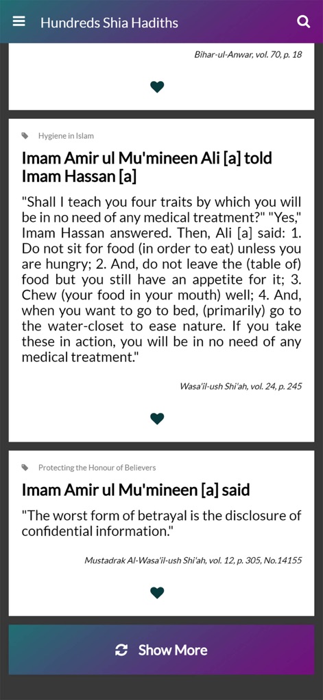 Hundreds Shia Hadith - Reference App | MWM