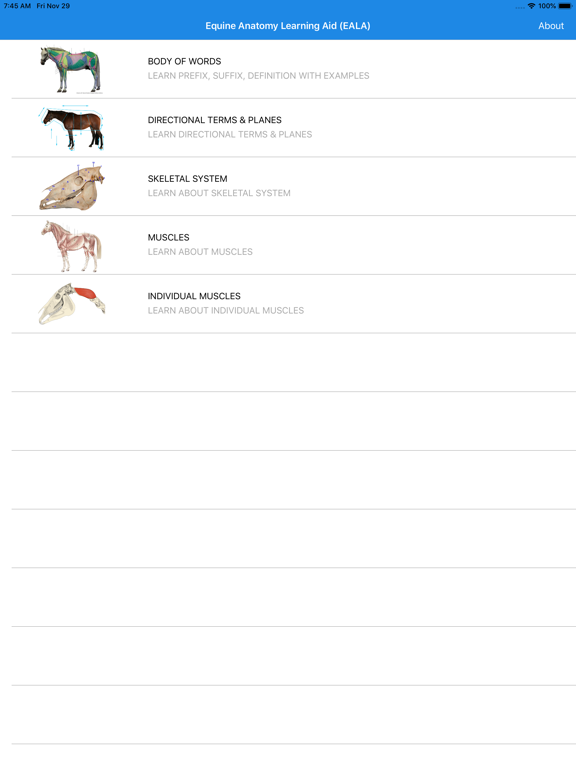 Screenshot #4 pour Equine Anatomy Learning Aid