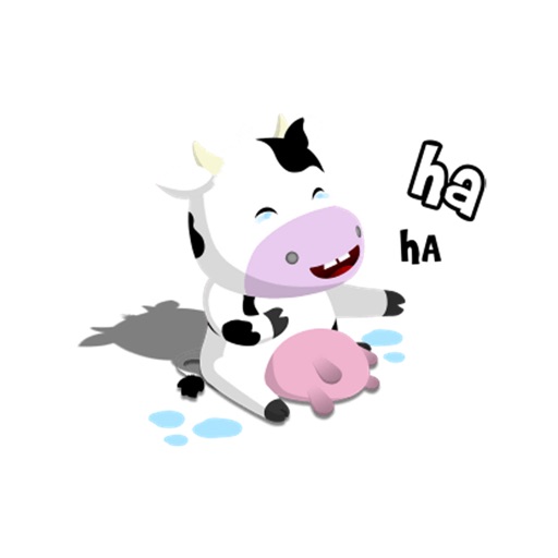 Cute caring cow