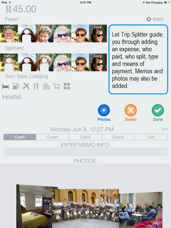 Trip Splitter Lite iPad screenshot 2 - Travel app