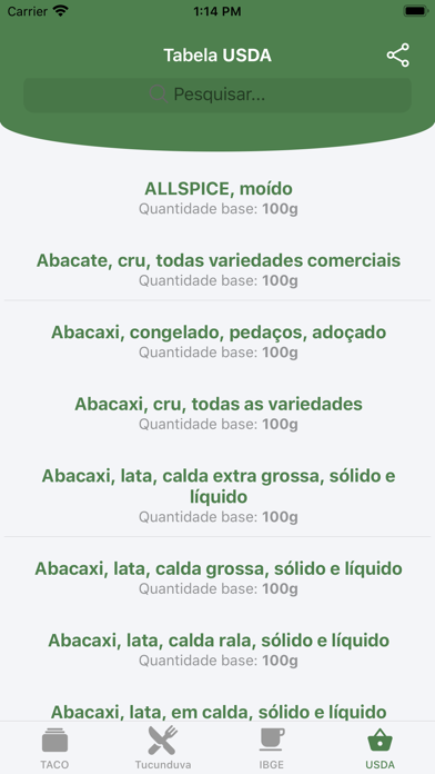 Taco App: Tabela Nutricionalのおすすめ画像4