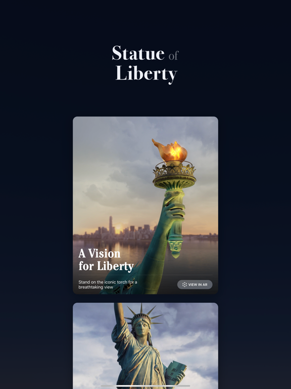 Statue of Liberty iPad screenshot 1 - Education app