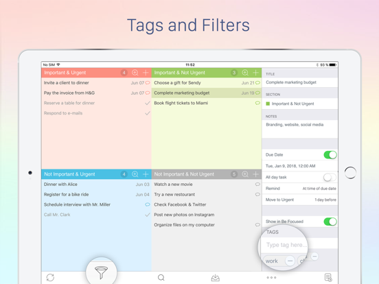 Focus Matrix – Task Manager screenshot