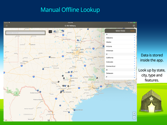 Military FamCamp Campgrounds iPad screenshot 4 - Travel app