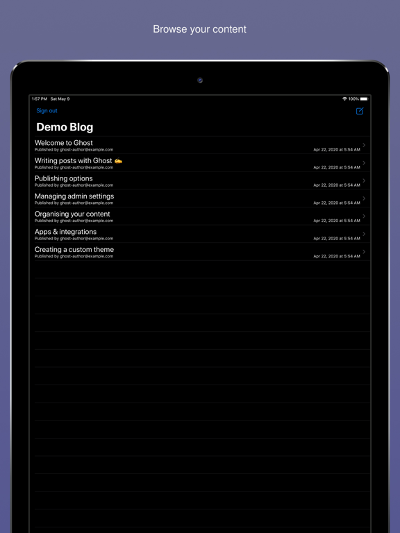Screenshot #6 pour Publisher for Ghost