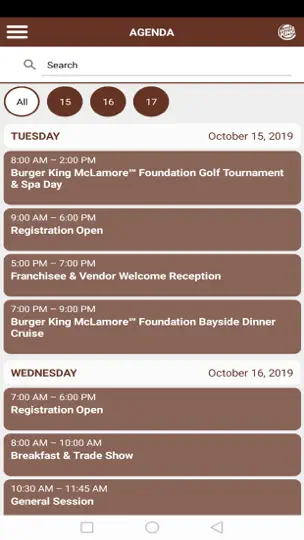 Captura de pantalla de Burger King Convention en iPhone 2