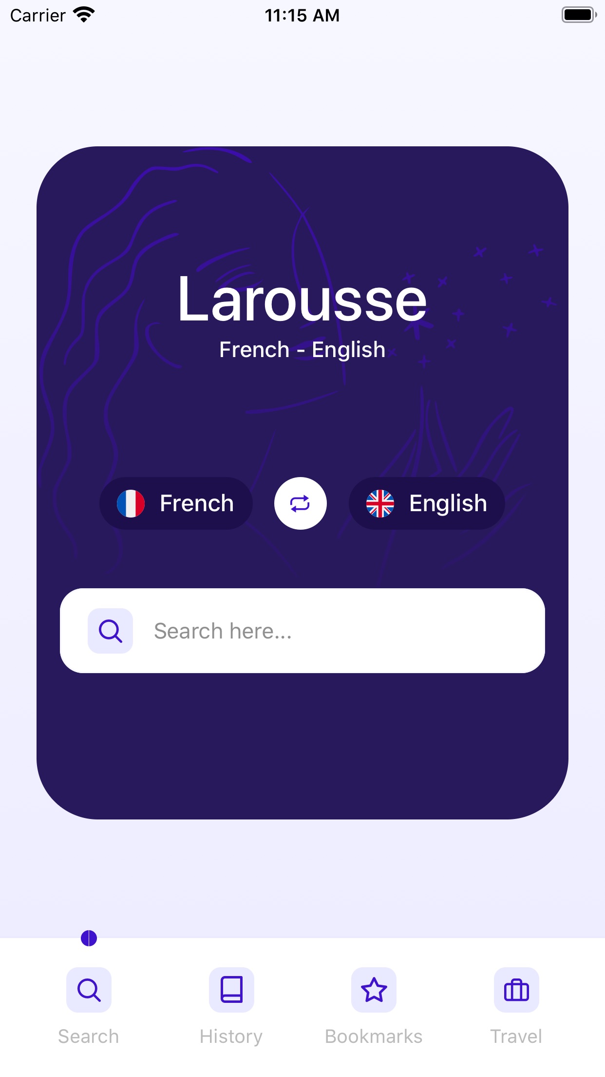 Screenshot 1 of French~English Dictionary