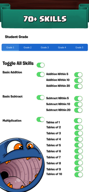 ‎Monster Maths 2 Okulu: Oyunlar Ekran Görüntüsü