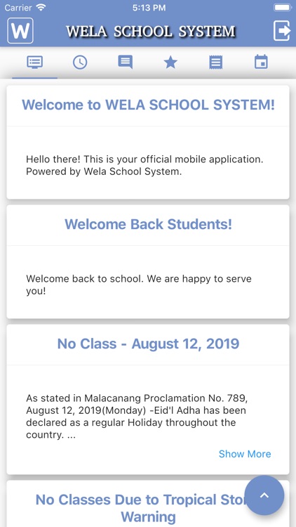 Wela School System Mobile App