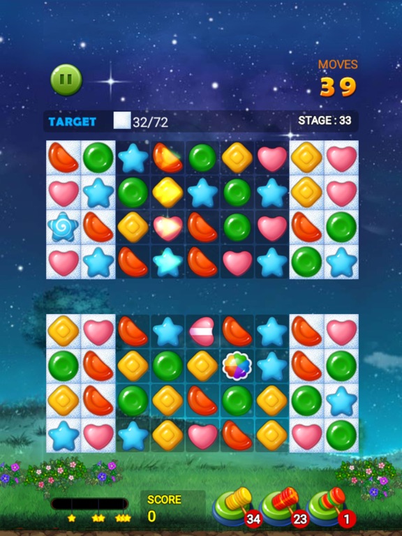 Jelly Star Night - Match 3 iPad screenshot 6 - Games app