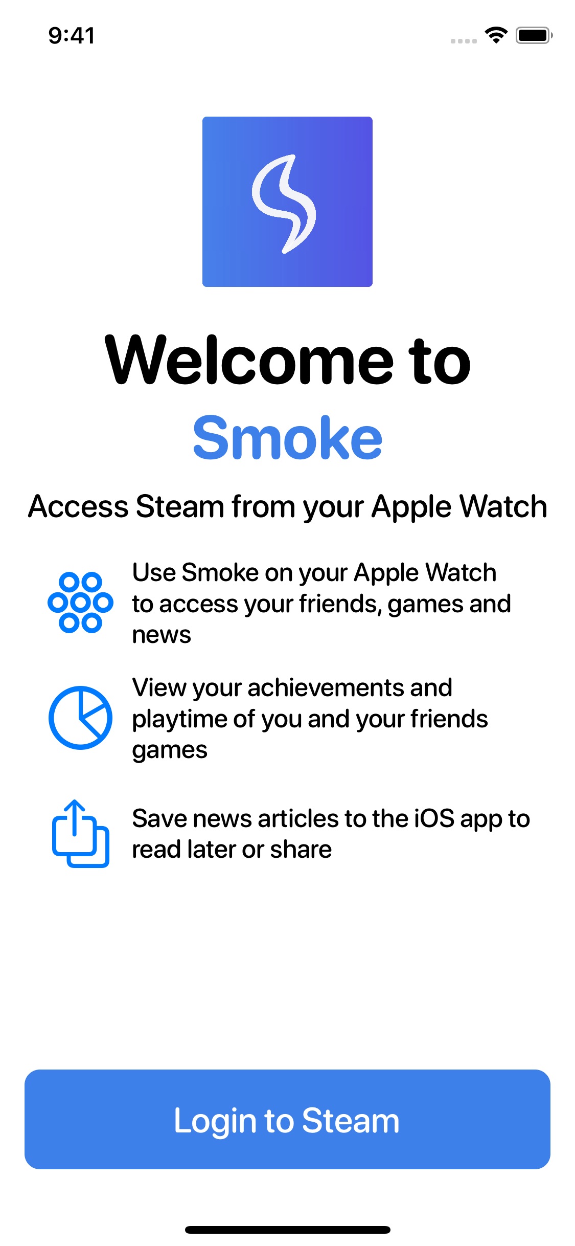 Screenshot do app Smoke for Steam