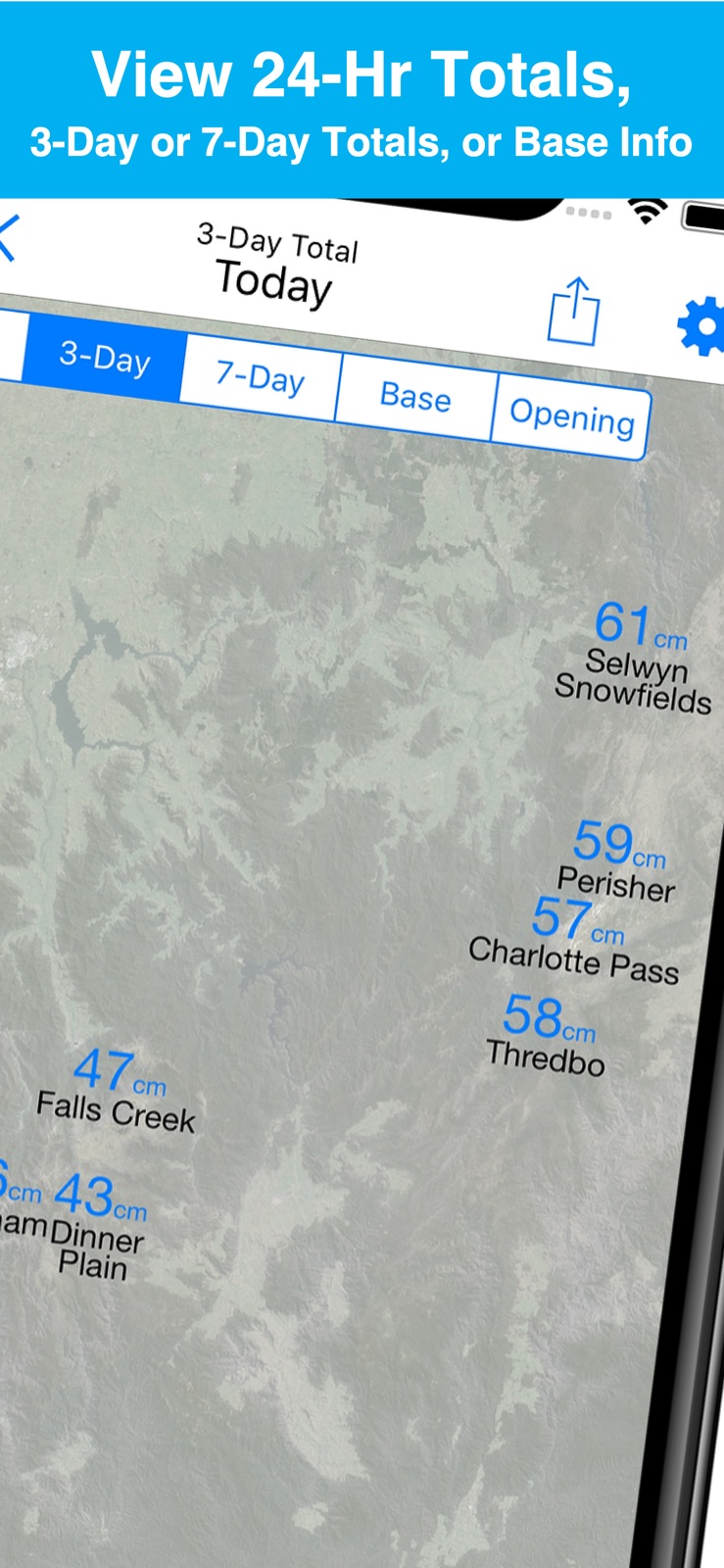 Australia Snow Map & Webcams iphone screenshot 4