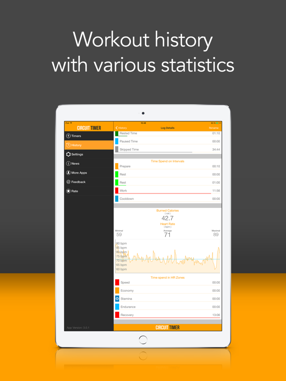 Circuit Training Timer Lite iPad screenshot 4 - Health & Fitness app
