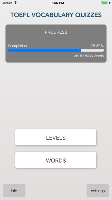 Toefl Vocabulary Quizzes Screenshot