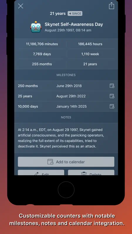 Yonks – Day Counter screenshot 2 of 4