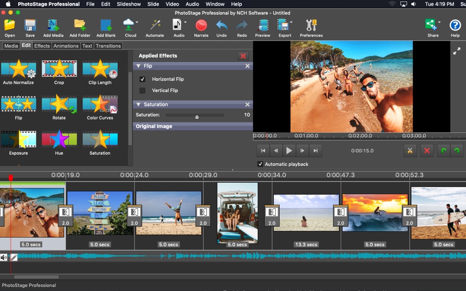 #2. PhotoStage Professional (macOS) Por: NCH Software