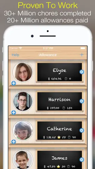 Captura de pantalla de IAllowance Lite With Chores en iPhone 1