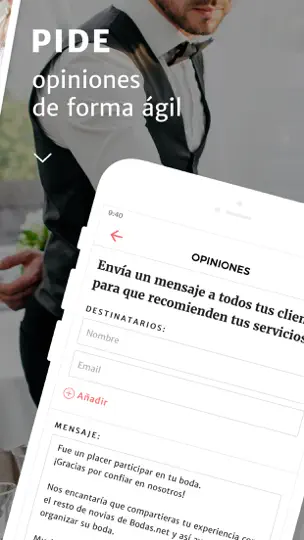 Captura de pantalla de Bodas.net Para Profesionales en iPhone 5