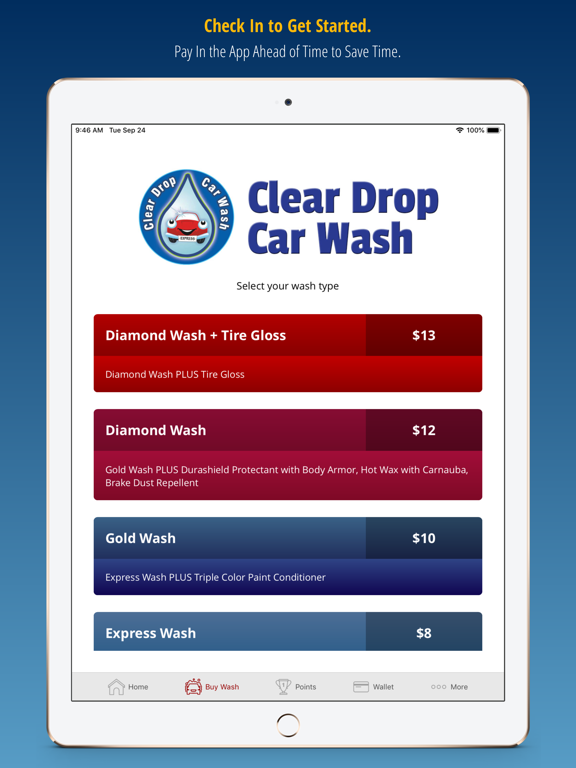 Clear Drop Car Wash iPad screenshot 2 - Business app
