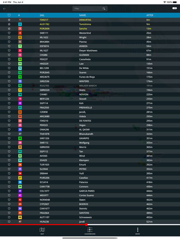 TracTrac iPad screenshot 4