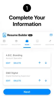 resume builder+ professional iphone screenshot 1