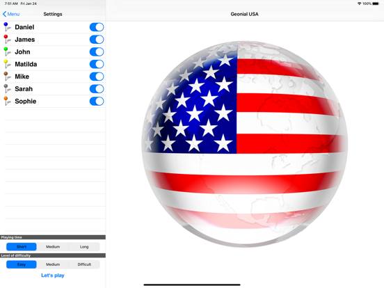 Geonial USA iPad screenshot